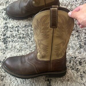 Men’s Justin leather boots size 12 ee